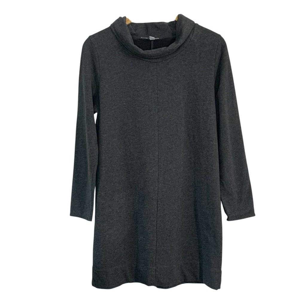 PUREJILL Charcoal Gray Cowl Neck Super Soft Tunic Sz MP